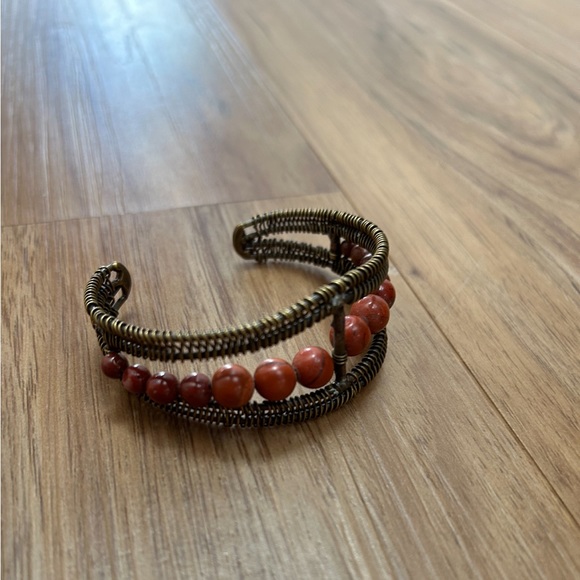 Evening embers red jasper cuff - Picture 3 of 5